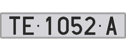 TE1052A matricula larga