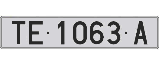 TE1063A matricula larga