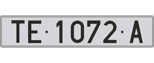 TE1072A matricula larga