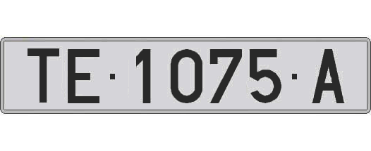 TE1075A matricula larga