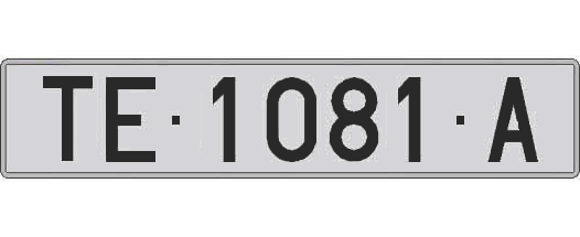 TE1081A matricula larga