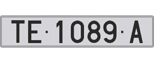 TE1089A matricula larga