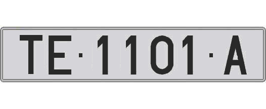 TE1101A matricula larga