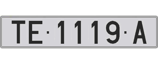 TE1119A matricula larga