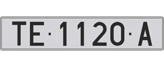 TE1120A matricula larga