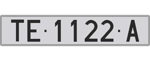 TE1122A matricula larga