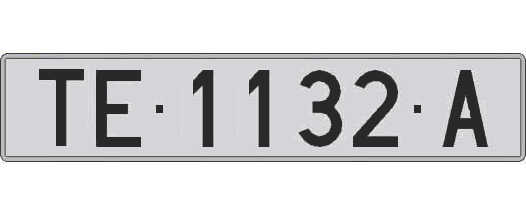 TE1132A matricula larga