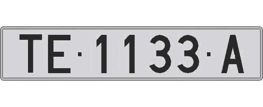 TE1133A matricula larga