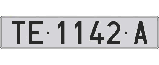TE1142A matricula larga