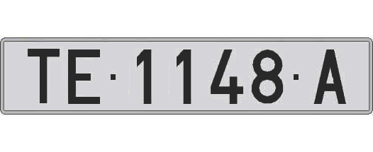 TE1148A matricula larga