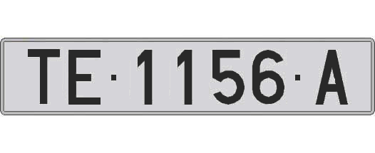TE1156A matricula larga