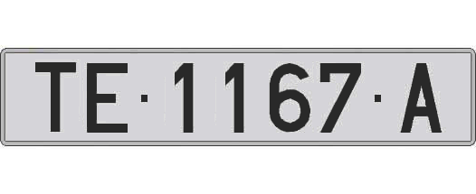 TE1167A matricula larga