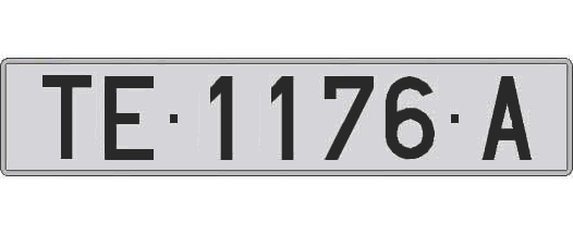TE1176A matricula larga