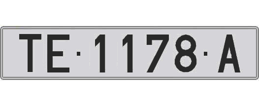 TE1178A matricula larga