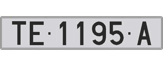 TE1195A matricula larga