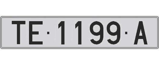 TE1199A matricula larga