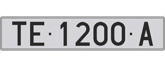TE1200A matricula larga
