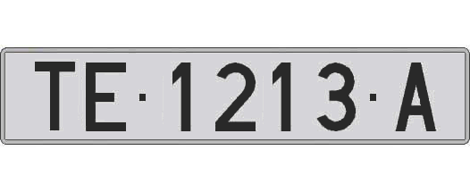 TE1213A matricula larga