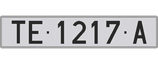 TE1217A matricula larga