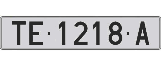 TE1218A matricula larga