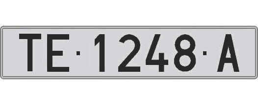 TE1248A matricula larga