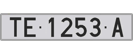 TE1253A matricula larga
