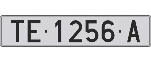 TE1256A matricula larga