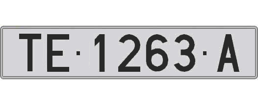 TE1263A matricula larga