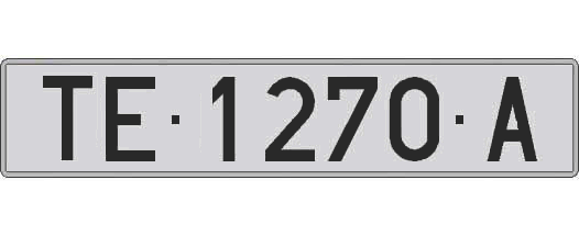 TE1270A matricula larga