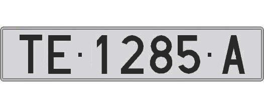 TE1285A matricula larga