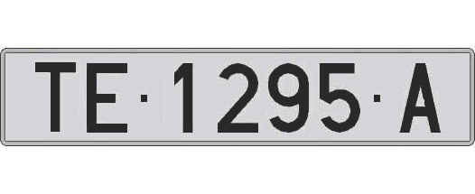 TE1295A matricula larga