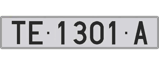 TE1301A matricula larga
