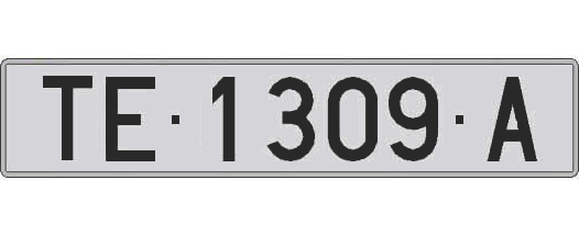 TE1309A matricula larga