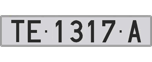 TE1317A matricula larga