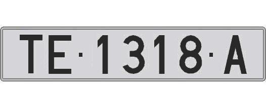 TE1318A matricula larga
