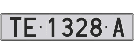 TE1328A matricula larga