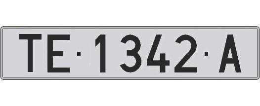 TE1342A matricula larga