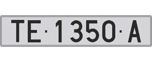TE1350A matricula larga