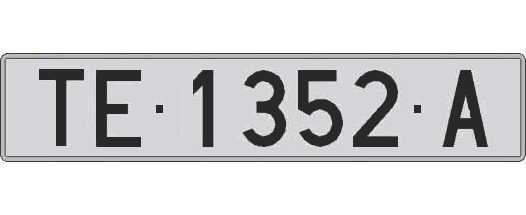 TE1352A matricula larga