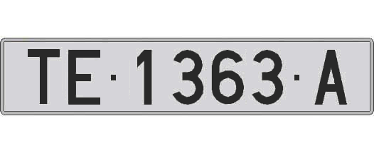 TE1363A matricula larga