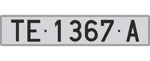 TE1367A matricula larga