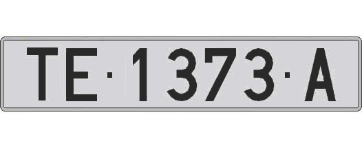 TE1373A matricula larga
