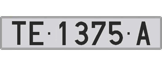 TE1375A matricula larga