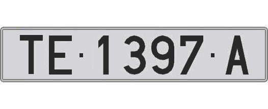 TE1397A matricula larga
