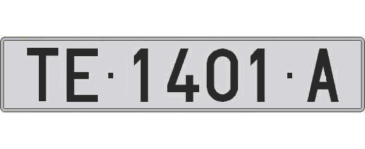 TE1401A matricula larga