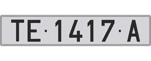 TE1417A matricula larga