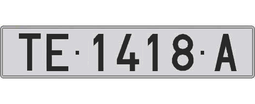 TE1418A matricula larga