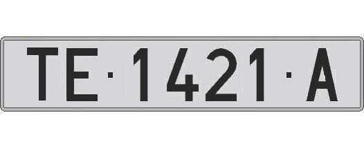 TE1421A matricula larga