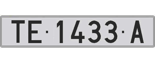 TE1433A matricula larga