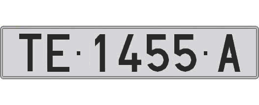 TE1455A matricula larga